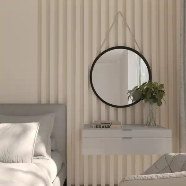 Oglinda rotundă, cu snur pentru agatat, diametru 60 cm, Grace B, Eltap Preferatul clienților