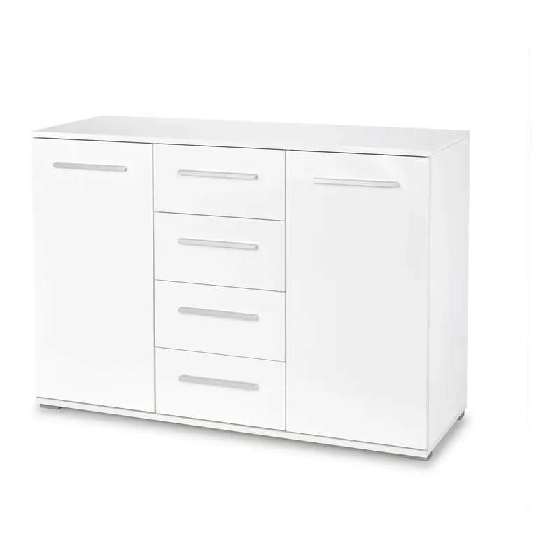 Lichidare de stoc Comoda LIMA KM4, alb, PAL, 116x40x82 cm