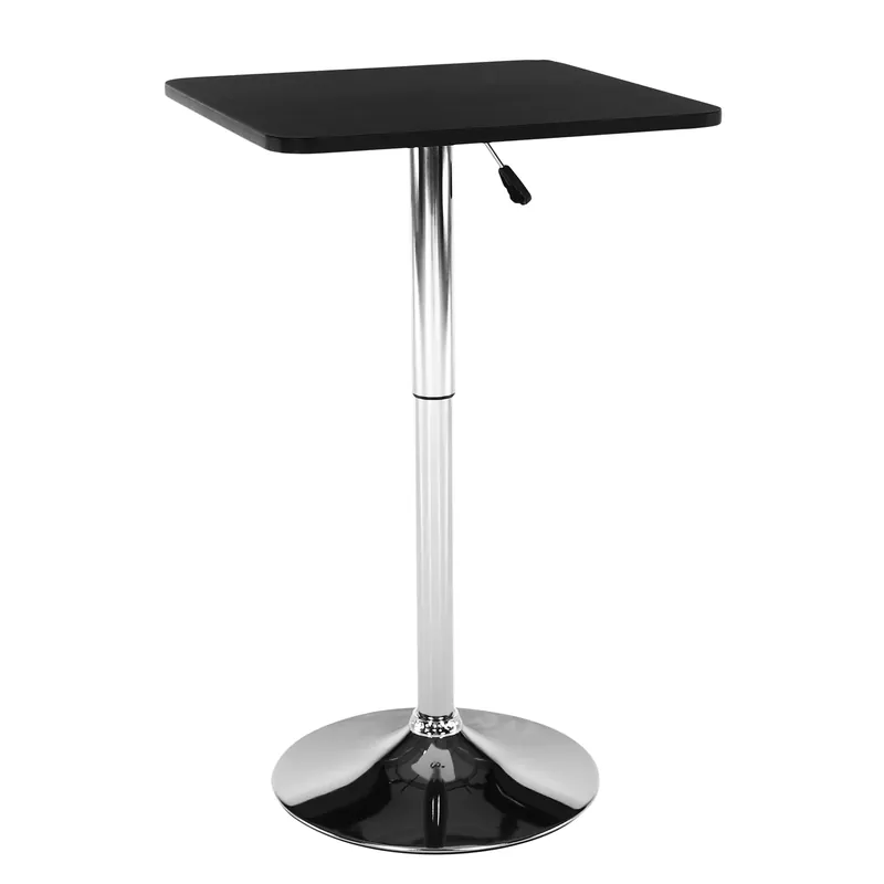 Ofertă Masa bar FLORIAN, negru/crom, 57x84/110 cm