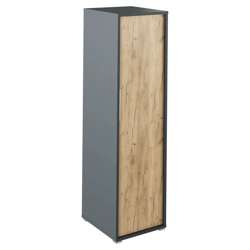 Dulap RIOMA NEW TYP 20, gri grafit/stejar artisan, DTD laminat, cu o usa, 50x55x183 cm Promoție