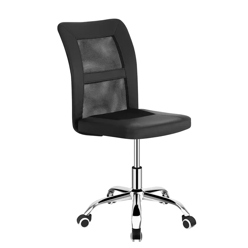 Scaun birou IDOR 2 NEW, negru/crom, plasa/piele ecologica, 45x59x90/100 cm Cumpără acum