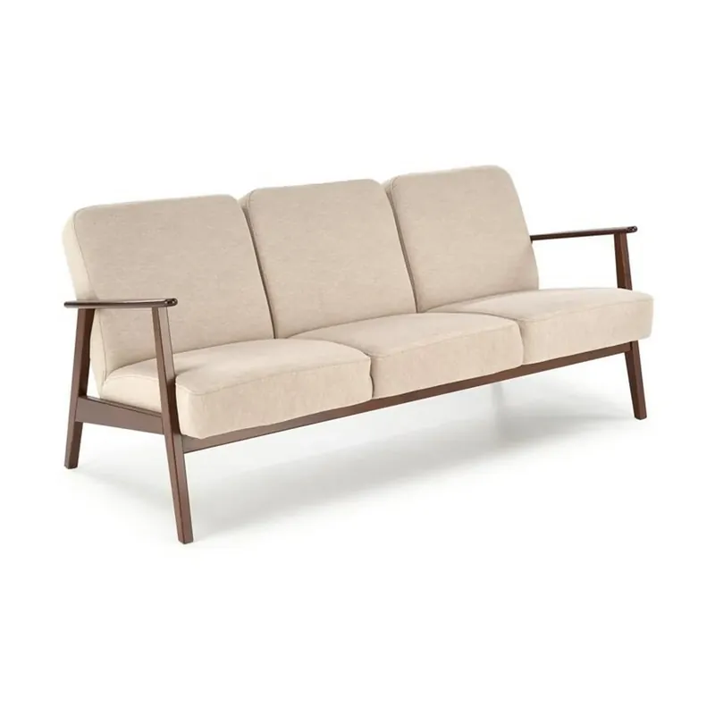 Canapea MILANO 3S, stofa catifelata bej - Castel 15, 175x77x77 cm Lichidare de stoc