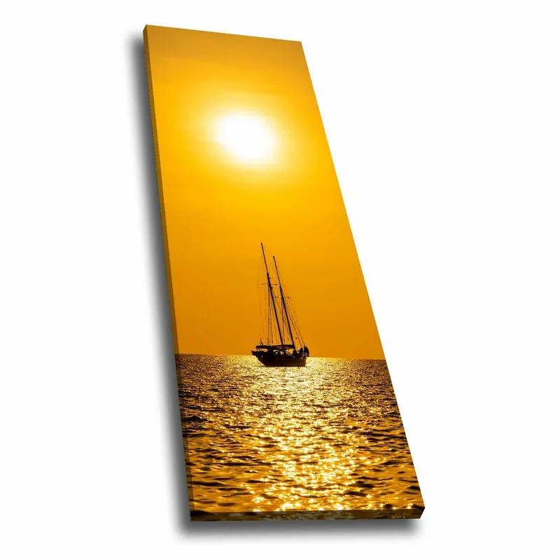 Tablou 887GLR1171, galben, panza, 30x90 cm Ieftin