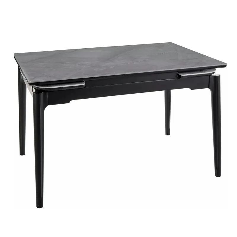 Masa extensibila SENTO, gri cu efect de marmura, ceramica/lemn, 120/180x80x76 cm Disponibil imediat