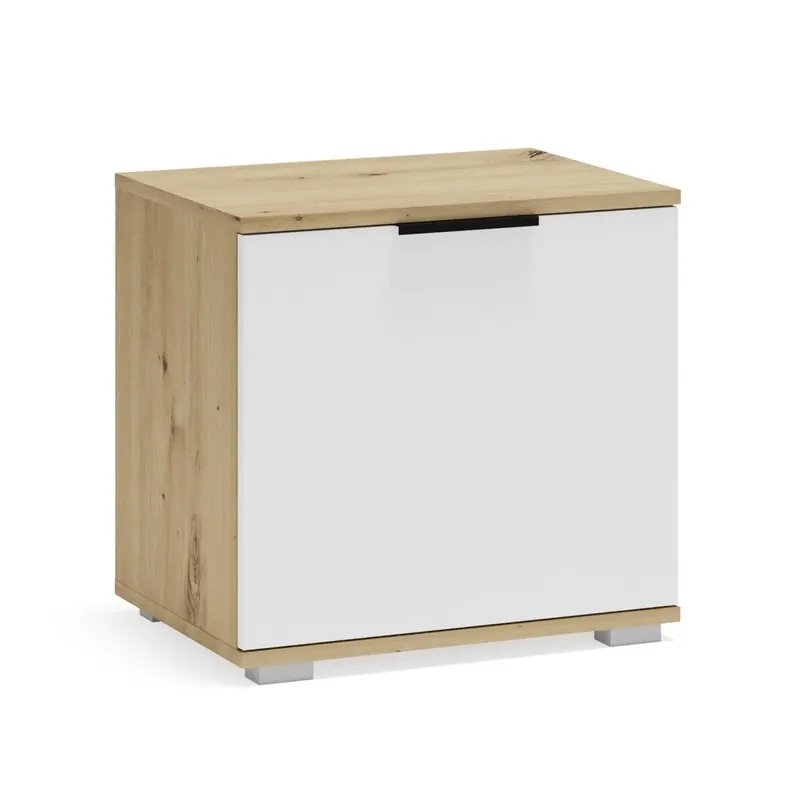 Popular Pantofar CLIF ST-50, stejar artisan/alb, PAL laminat, 50x38x48 cm