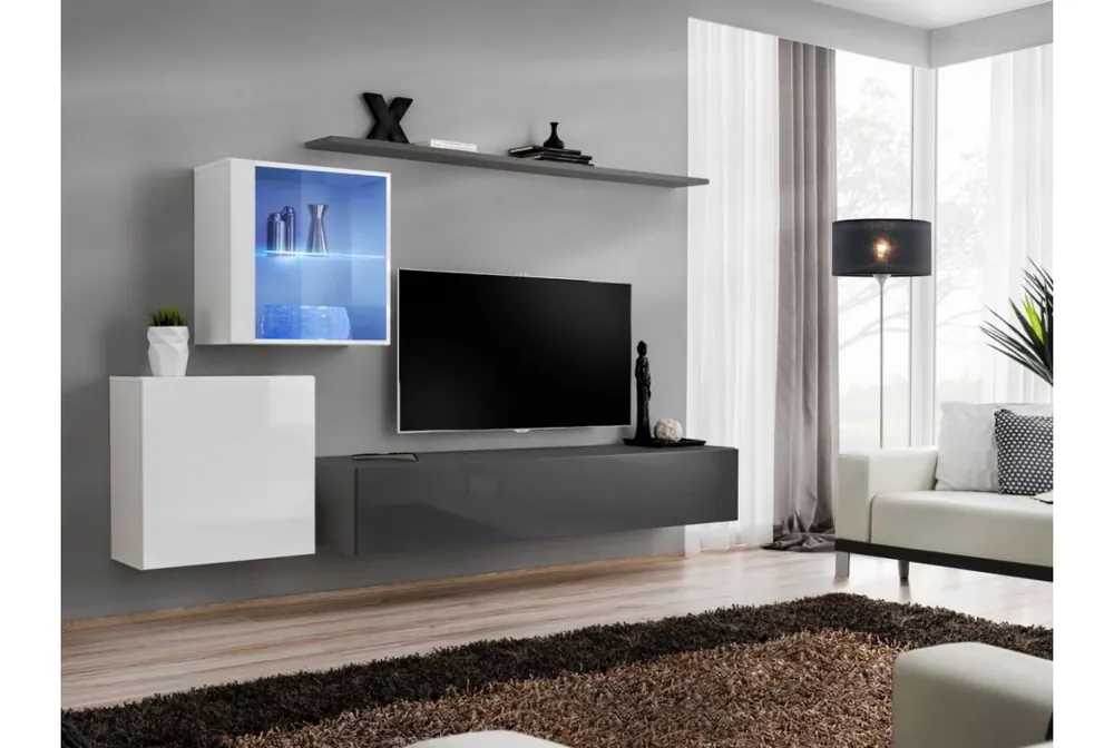 Reducere de preț Living SWITCH 15 27 WG SW 15 Genarom AM Alb Lucios / Grafit Lucios