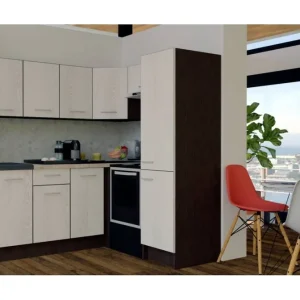 Bucatarie de Colt GENA NEW 6 DR. 170-220, Fara Corp de Cuptor, Wenge / Decor K010 Livrare expres
