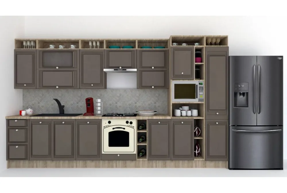 Bucatarie LEEA ART FRONT MDF SPARX 380 K002 / decor 218 Livrare expres