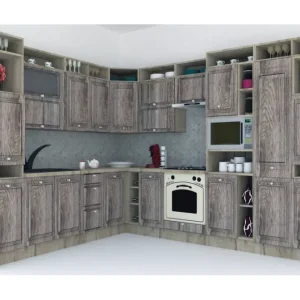 Bucatarie de Colt LEEA ART CORNER FRONT MDF PORTAL 260-320 DR. K002 / decor 213 Ofertă exclusivă