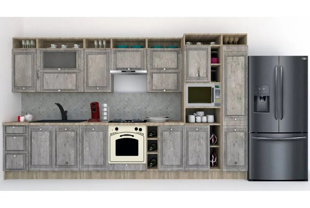 Preferatul clienților Bucatarie LEEA ART FRONT MDF PARMA 380 K002 / decor 246