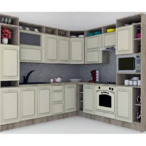 Plată sigură Bucatarie de Colt LEEA ART CORNER FRONT MDF FRESCO 240-260 DR. K002 / decor 191