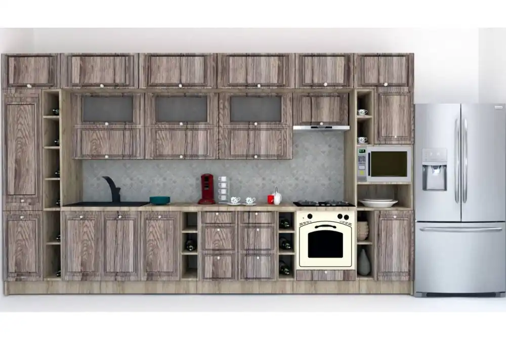 Bucatarie LEEA BEAUTY NEW 420 FRONT MDF ELBA K002 / decor 213 Ofertă exclusivă