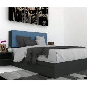 Pat Tapitat LEX 120 cu 2 noptiere, Decor 0164 / Aura 12 Livrare rapidă