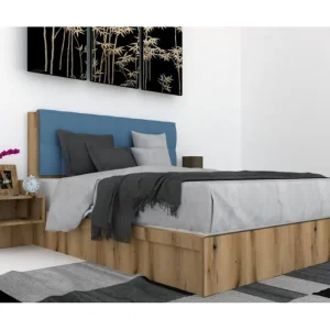 Pat Tapitat LEX 180 cu 2 noptiere, Decor K365 / Aura 12 Reducere