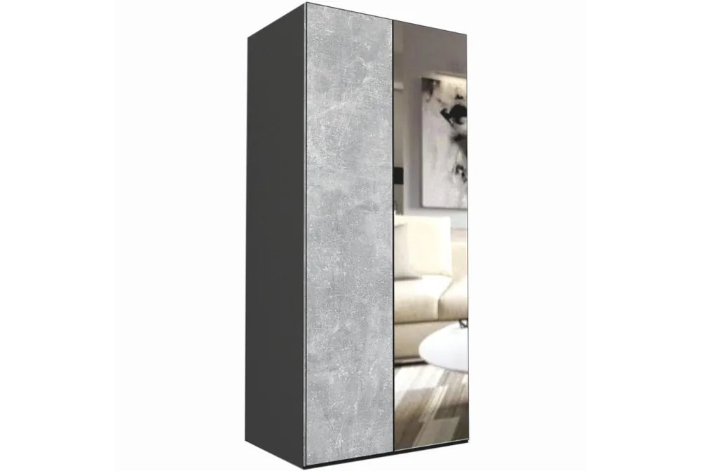 DULAP LEX 100-218-66 B GRI/DECOR 4298/OGLINDA Preț mic