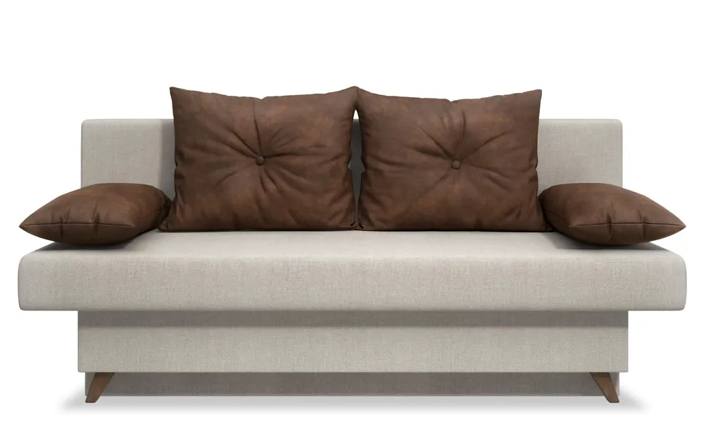 Discount Canapea extensibila , ivory + maro inchis