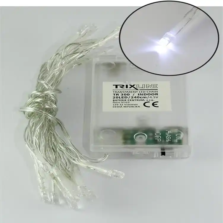 Comandă acum Ghirlandă cu 20 LED, 2 funcții, 2,4 m, alb rece