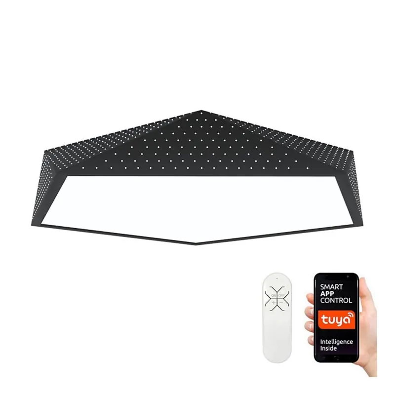 Plafonieră LED dimabilă BRILIANT LED/56W/230V Wi-Fi Tuya neagră Immax NEO 07151-B80 + telecomandă Retur gratuit