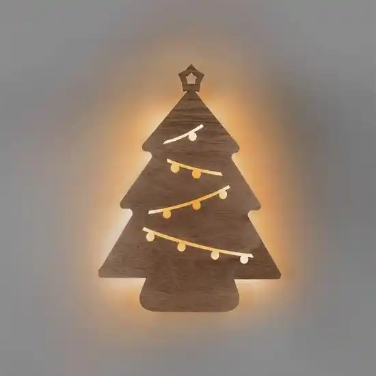 Decorațiune LED de Crăciun LED/2xAA lemn pom Lichidare de stoc