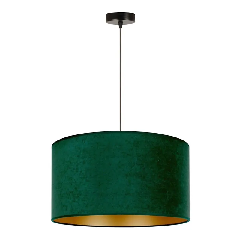 Lustră pe cablu Duolla ROLLER 1xE27/15W/230V d. 40 cm dark verde/auriu Disponibil imediat