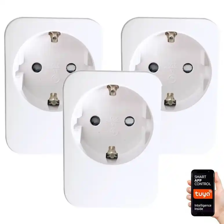 Reducere extra Immax NEO 07761C - Set de 3 prize inteligente NEO LITE 3680W/230V/16A Wi‑Fi Tuya SCHUKO
