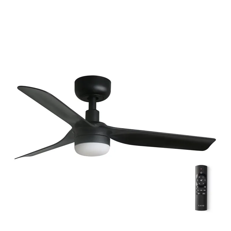 FARO MINI PUNT S LED 33822-1TW – Ventilator de tavan LED cu reglare a luminozității, 10W, 2700/3000/4000K, negru, Ø 90 cm + telecomandă Cel mai bun preț