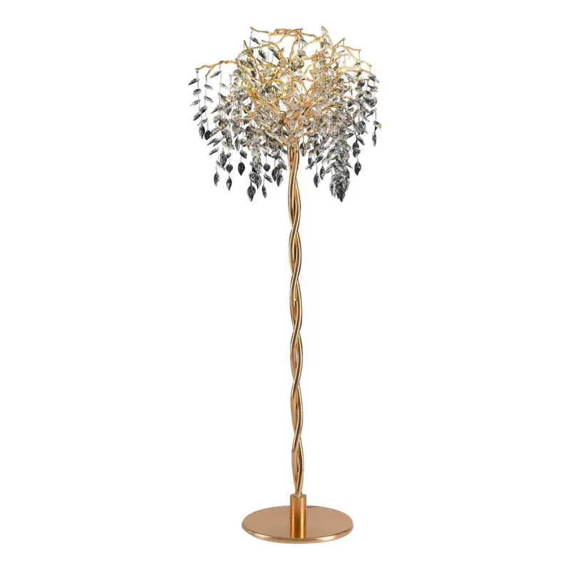Livrare rapidă Lampadar de cristal 5xG9/40W/230V auriu