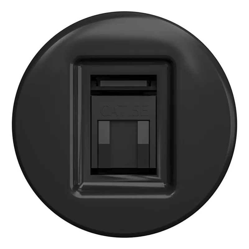 Kliklap - Priză de date retro fără ramă, neagră Retur gratuit