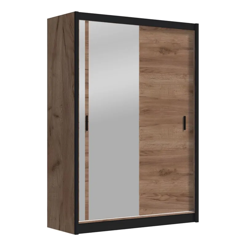 Ofertă de sezon Dulap de haine cu oglindă SABRINA 150x215 cm stejar craft