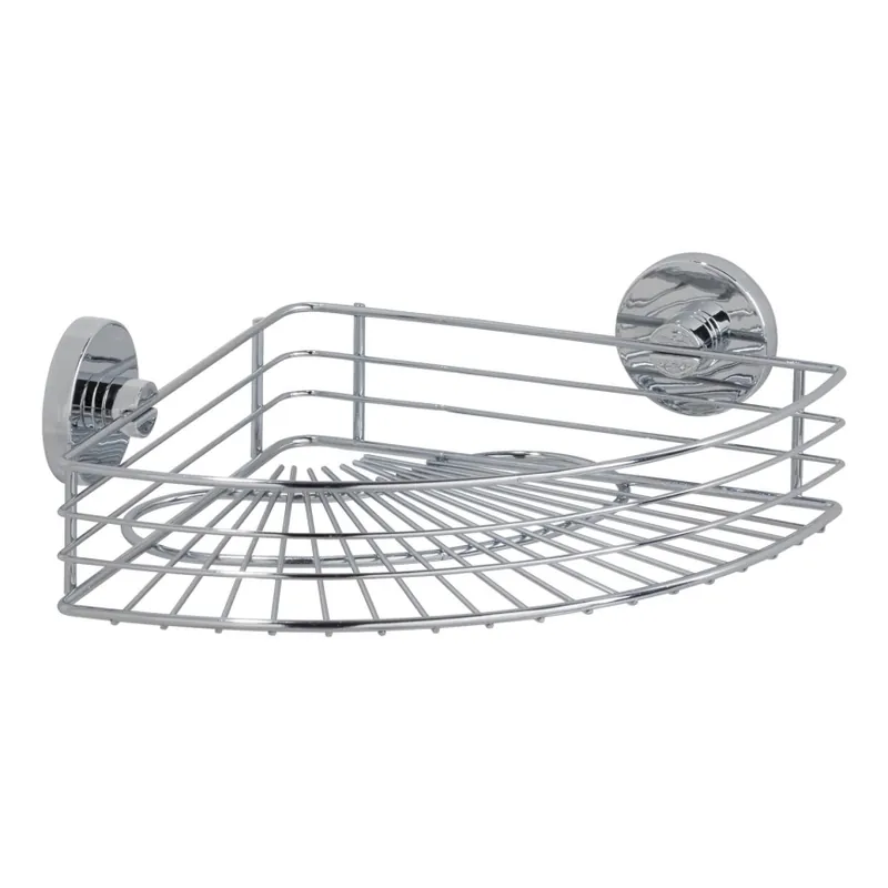 Comandă acum WENKO 20887100 - Poliță VACUUM-LOC rotundă, din oțel, 31x22,5 cm, crom lucios
