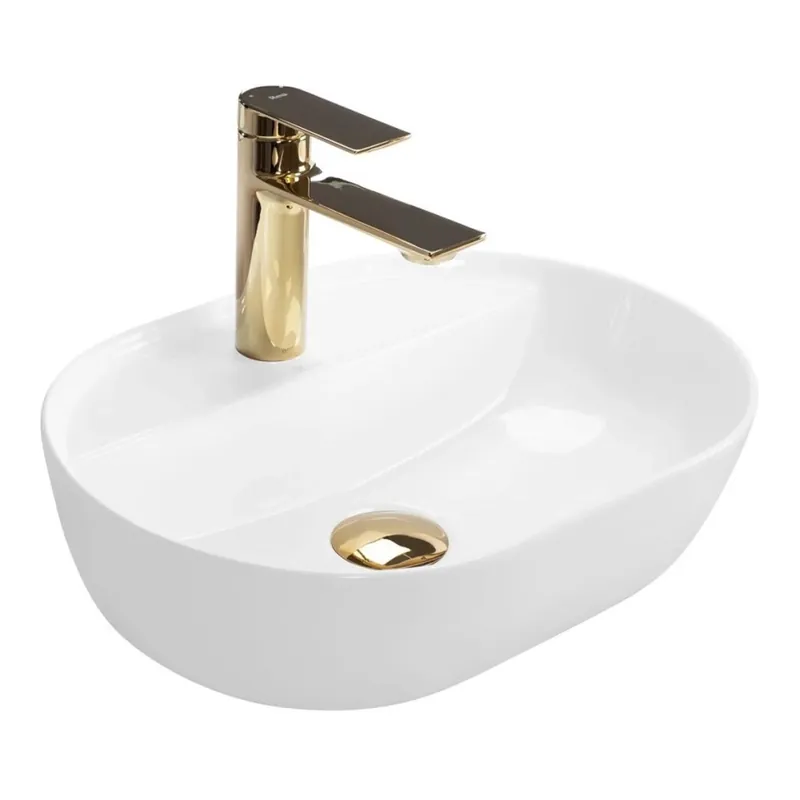 Reducere de preț REA-U6617 - Lavoar pe blat AURA 30x42 cm ceramică/alb lucios