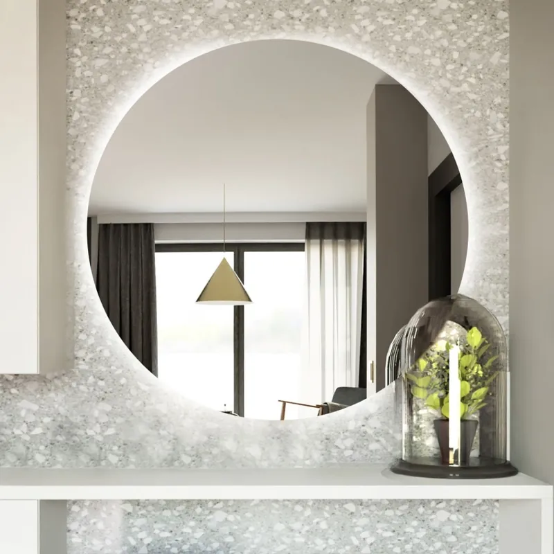 Preț mic Baltica Design - Oglindă de perete pentru baie cu iluminare LED BRIGHT, 15W, 230V, 6500K, Ø 60 cm, IP65