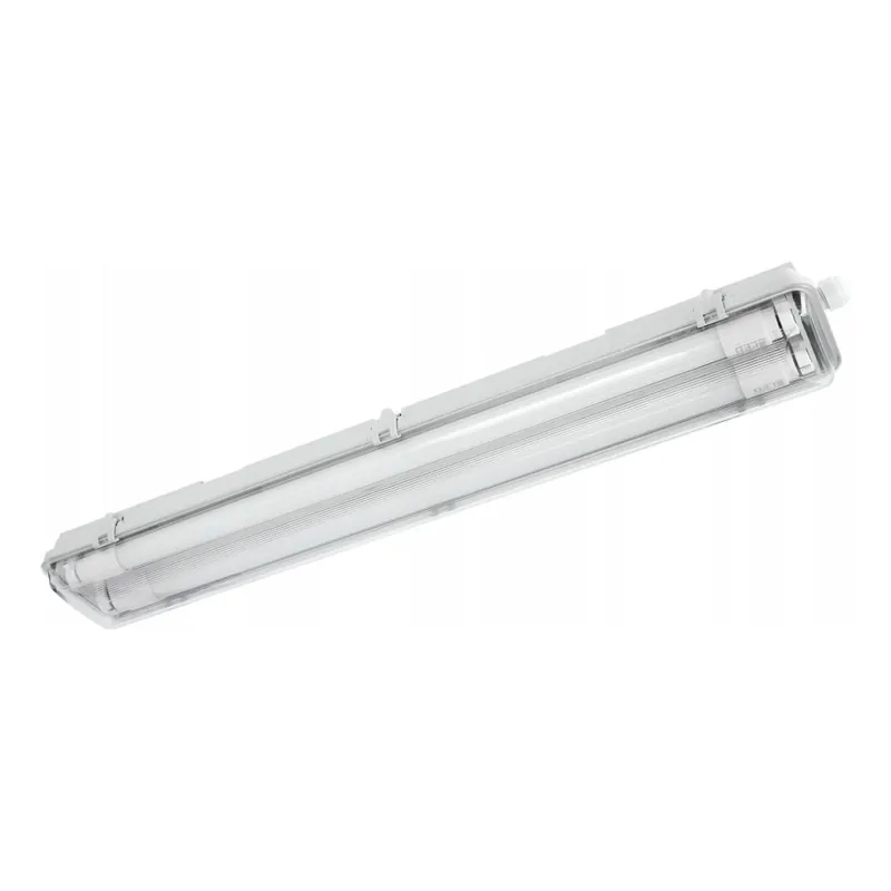 Corp LED tehnic tubular T8, 2x soclu G13, 10W, 230V, 6000K, 60 cm, IP65, alb Preț redus