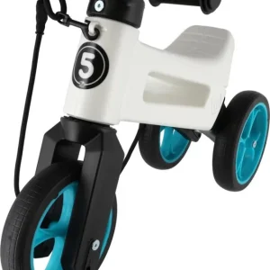 Funny Wheels - Bicicletă fără pedale 2 în 1 RIDER SUPER SPORT alb/negru/albastru Retur ușor