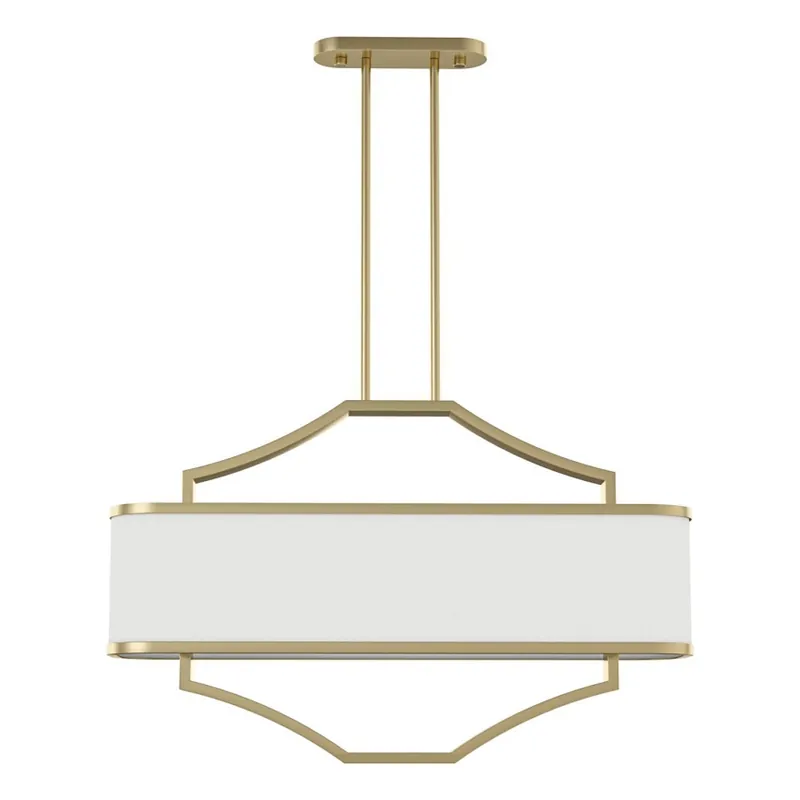 Open Design OR84856 - Lustră cu tijă GERDO OVALE 6xE14/12W/230V alamă/alb Ofertă limitată