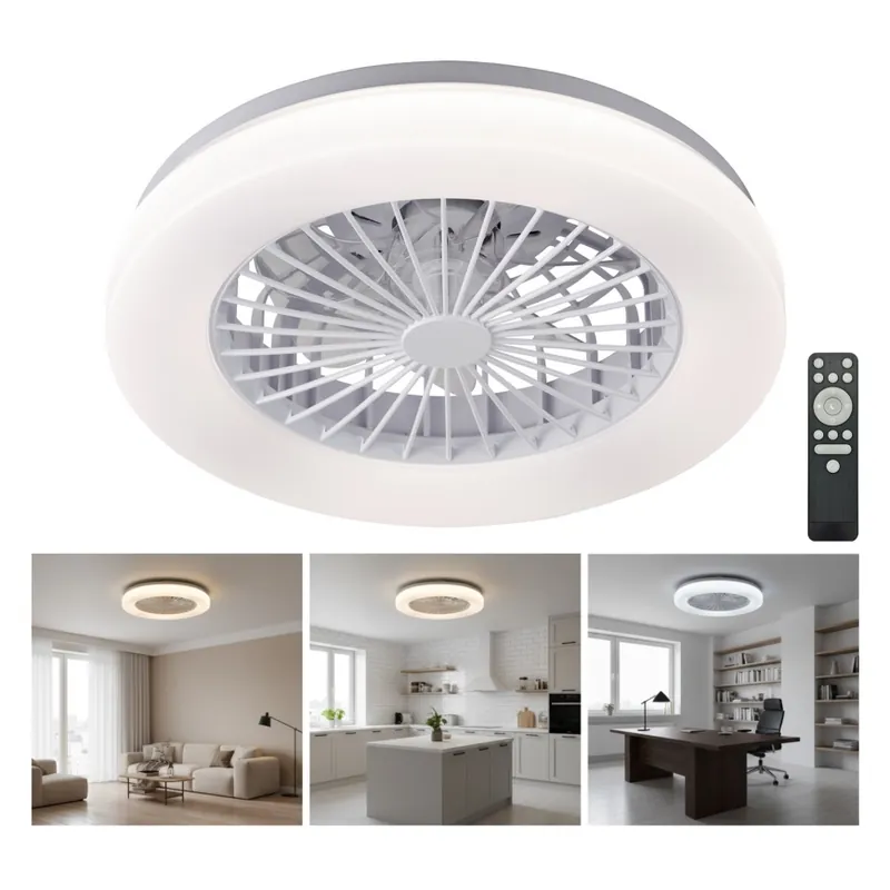 Cel mai vândut Plafonieră LED dimabilă cu ventilator VENTELUX LED/24W/230V 3000/4000/6500K Ø 45 cm albă + telecomandă