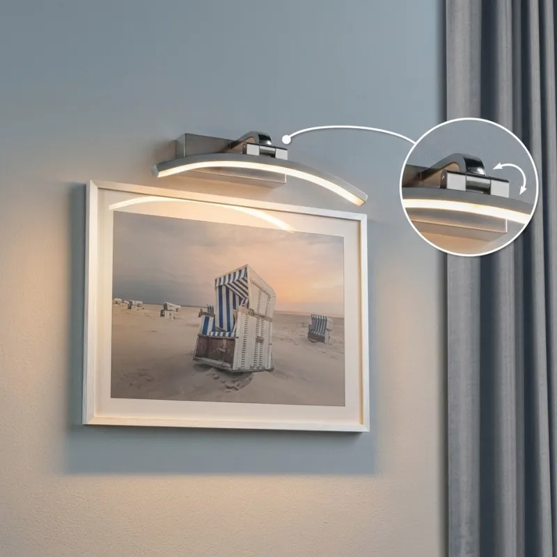 Paulmann 95556 - Lampă LED pentru tablouri BENTO, 6 W, 230 V, 30 cm, crom mat Cel mai bun preț
