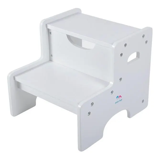 Ofertă 2Kids Toys - Scaunel din lemn cu treaptă, alb