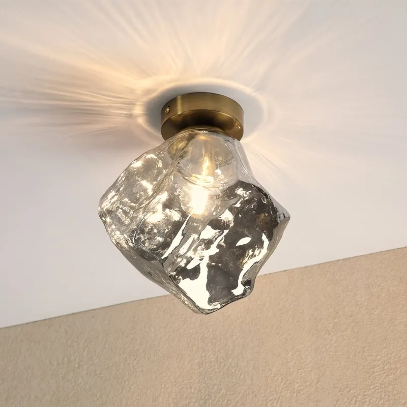 Cumpără online Plafonieră CRISTAL 1xE14/15W/230V alamă/negru fumuriu