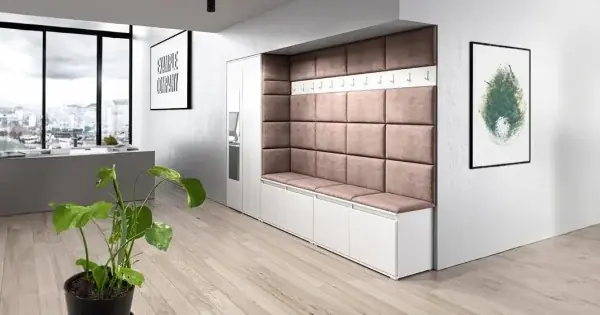 Calitate înaltă Cuier Hol Max 9, Alb/Maro - Trinity 6