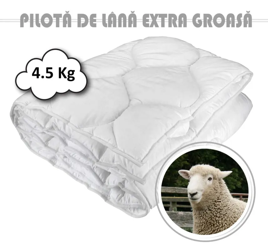 Pilota Lana Damasc 4.5 Kg 200cm x 215cm Cel mai vândut