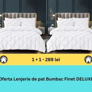 Expediere rapidă Pachet promo 1 + 1 lenjerie de pat bumbac finet deluxe, 6 piese | 15788