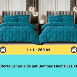 Chilipir Pachet promo 1 + 1 lenjerie de pat bumbac finet deluxe, 6 piese | 15794