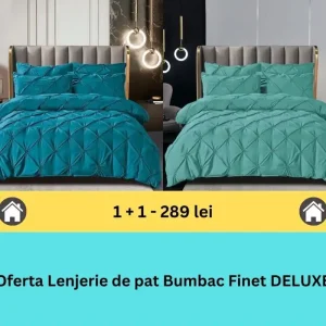 Pachet promo 1 + 1 lenjerie de pat bumbac finet deluxe, 6 piese | 15803 Reducere specială