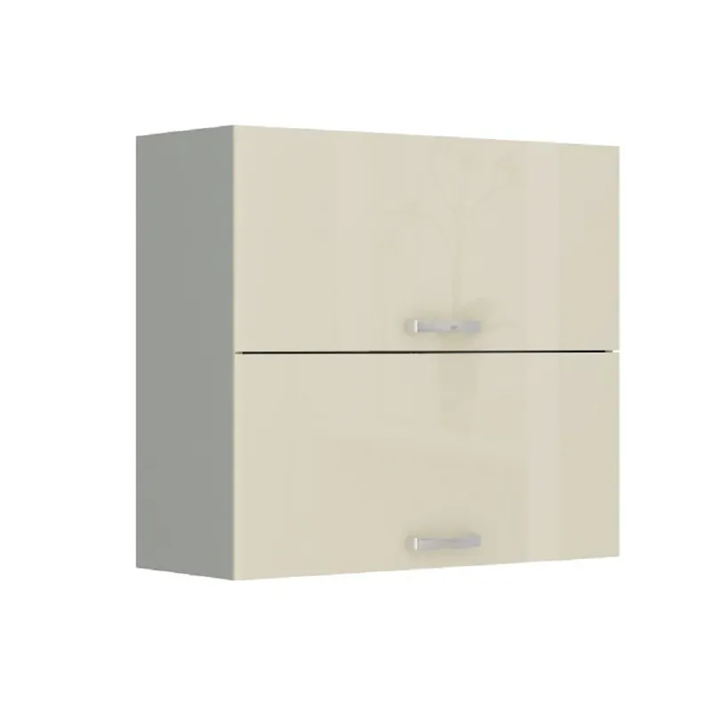 Dulap superior, crem extra lucios/gri, PRADO 80 GU-72 Lichidare de stoc