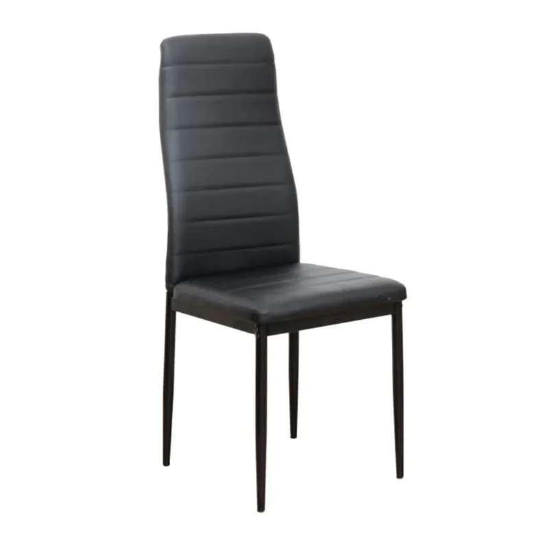 Reducere de preț Scaun, piele eco neagră/metal negru, COLETA NOVA