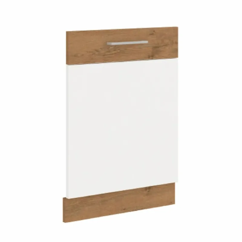 Uşă pentru maşina de spălat vase încorporată, stejar Lancelot/alb extra lucios HG, VEGA ZM 713x596 Ofertă limitată