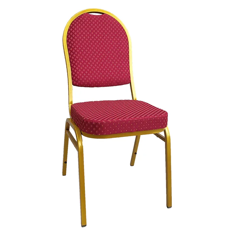 Scaun, stivuitor, ţesătură roşie /vopsea aurie, JEFF 3 NEW Reducere specială