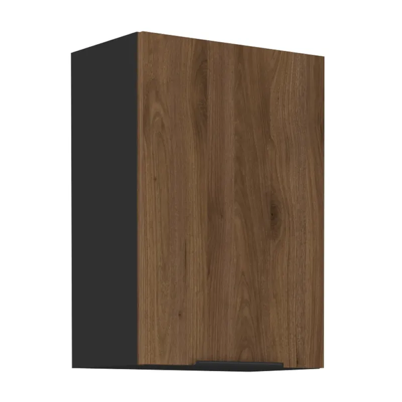Cumpărături sigure Dulap superior, nuc okapi/negru, MENZO 50 G-72 1F