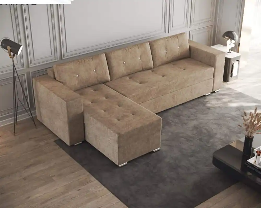 Coltar extensibil Eva Mare, Bej Retur gratuit